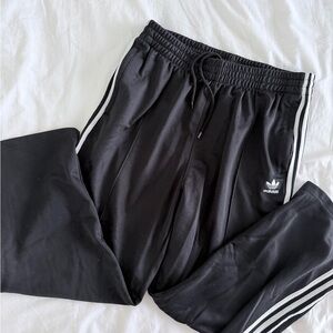 Adidas Black loose track pant Joggers with White Side Stripes